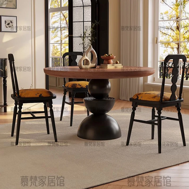 

Lounge Center Dining Table Round Restaurant Chairs Salon Luxury Dining Table Writing Lounge Mesas De Comedor Home Furniture