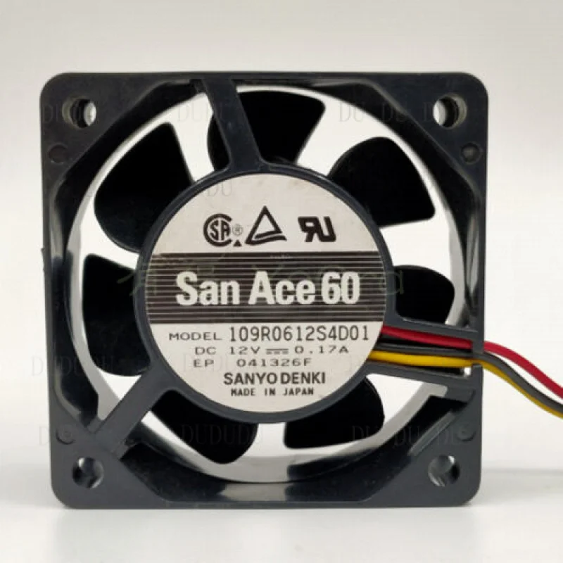 

D One For SANYO San Ace 60 New 109R0612S4D01 DC 12V 0.17A 3 Pin Fan
