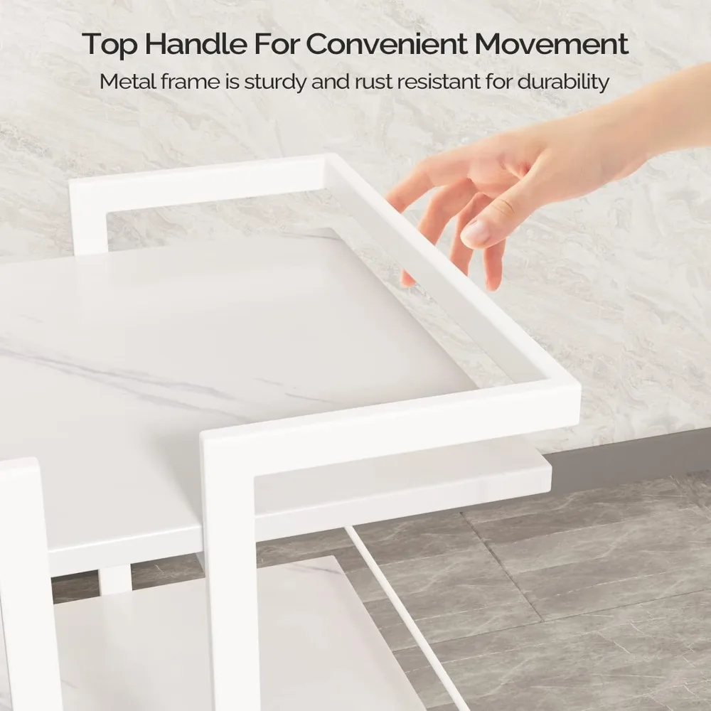 عربة صالون على عجلات مع ثلاثة صينية، عربة تخزين تجميلية لتدليك الوجه والوشم، رجل التجميل المتداول #3