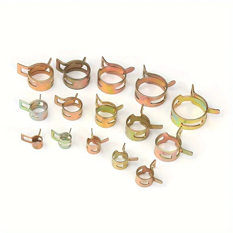 154 Galvanized 5-17mm Spring Hose Clamps, Suitable for Various Pipes