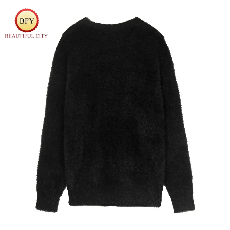 Latest Vintage Saint Autumn Winter Washed Fashion Jacquard Letters Sweater Round neck Warm Mens Womens Woolen Sweater With Tags