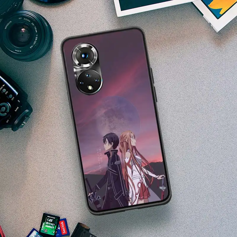 Sword Art Online SAO Anime Phone Case For Honor 50 20 Pro 1020i 10 9 Lite 9X 8A 8S 8X 7S Huawei P SmartZ 2021 Y5 Y6 Y7 Y9 Cover