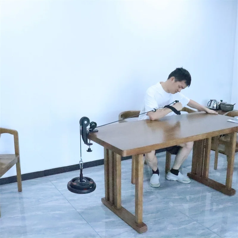 سطح المكتب الذراع المصارعة بكرة كابل آلة قوة المعصم تطوير المعدات الساعد عجلة المدرب