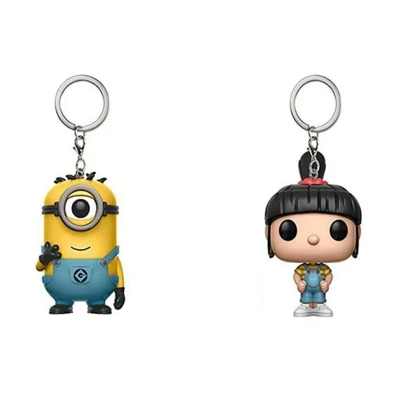 FUNKO POP Pocket Keychain Carl Agnes Action Figure Limited Edition Collection Model Toys for Children Birthday Gift