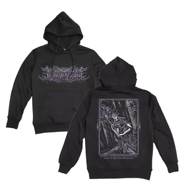 سترة LORNA SHORE's SlamDeathcore Hollow Knight بسحاب وغطاء للرأس، بلوزة مريحة للرجال والنساء والكبار والأطفال