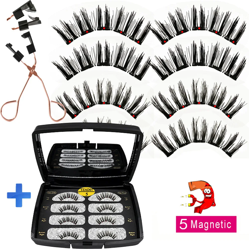 Segmented Magnetic False Eyelash Set, Eyelash Magnet, Magnetic Eyelash Clip, Little Devil, Black Stem Eyelashes, Eyelash.