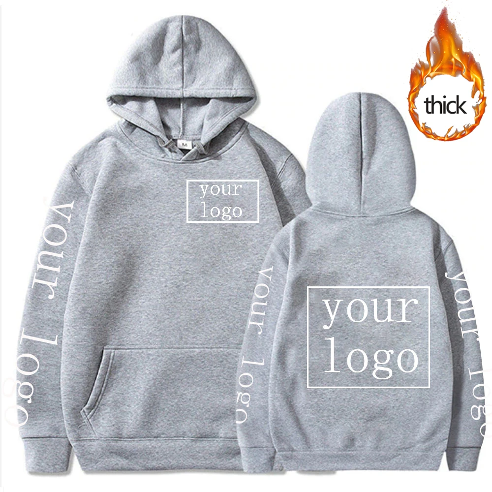 Your OWN Design Brand Logo/Picture Custom Hoodies Men Women DIY Sweatshirt Thicken Casual Loose Clothing 11 Color Fashion New