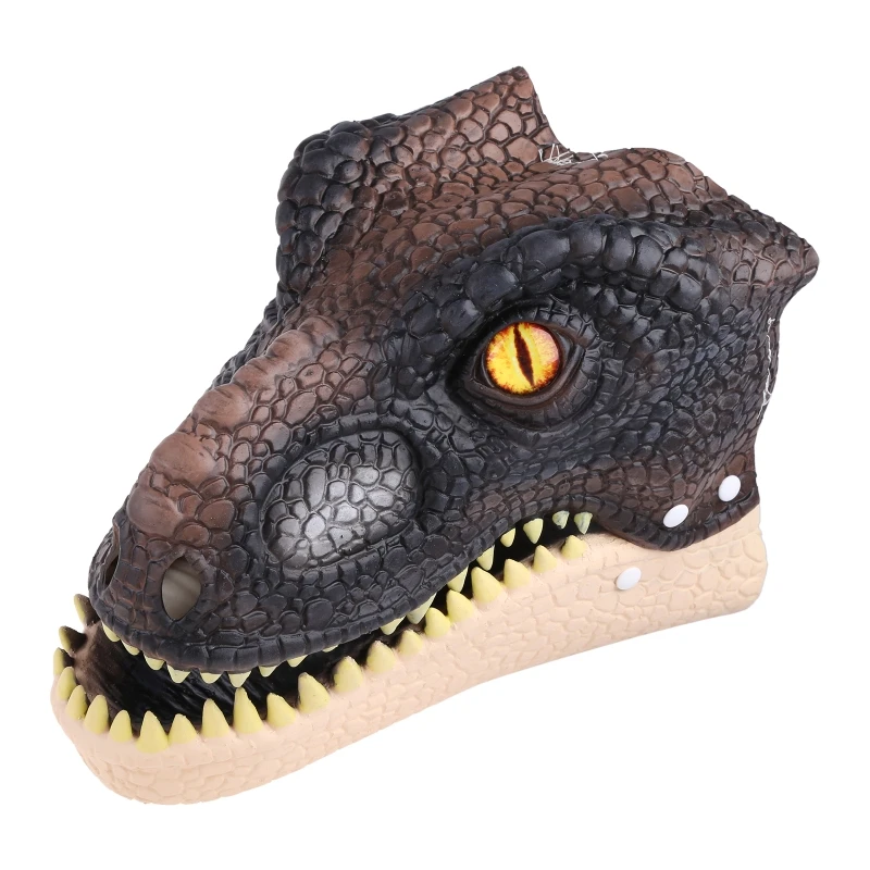 Jurassic Dinosaur Mask with Opening Jaw Realistic Texture and Color Nose Opening and Secure Strap Ages 12 and Up