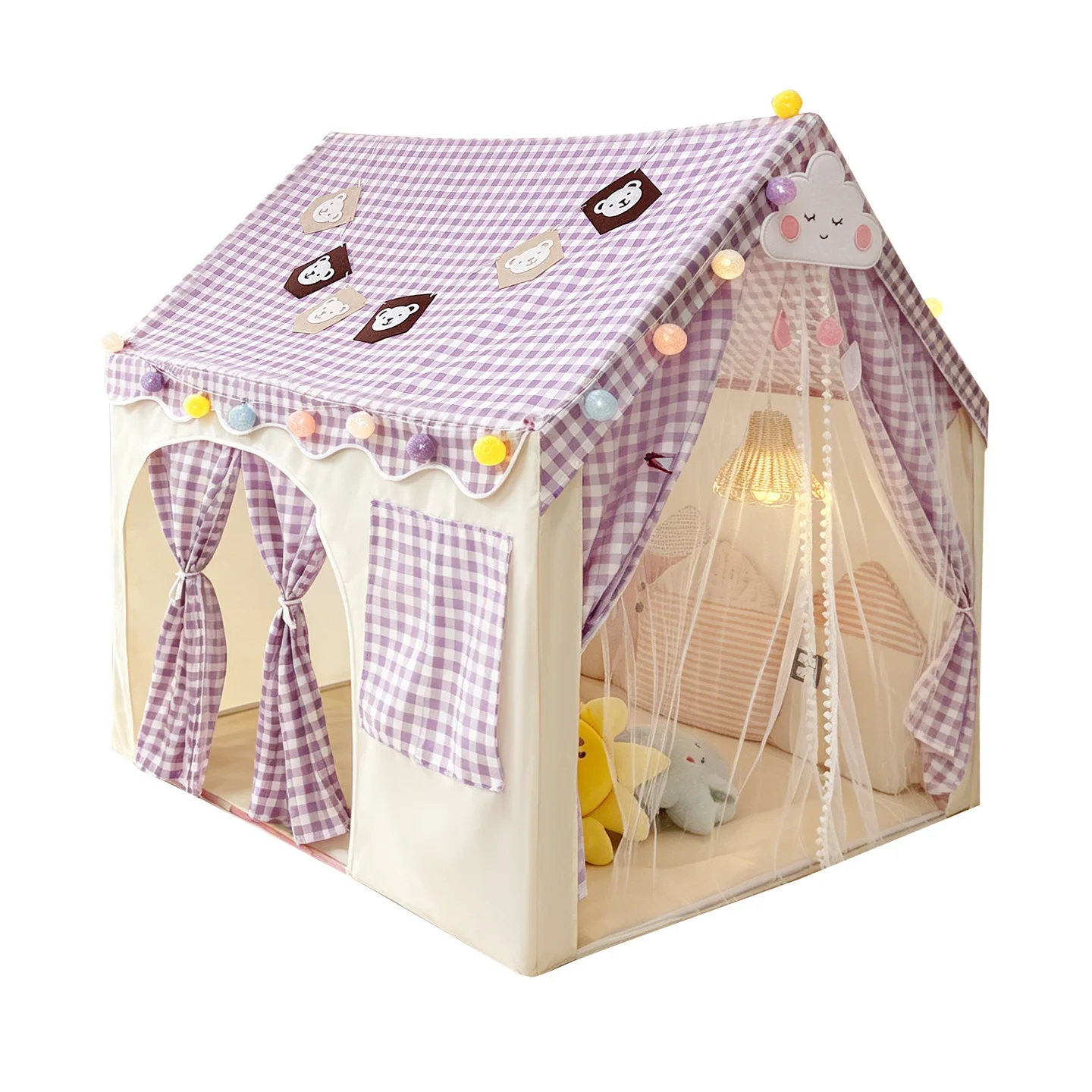 Kids tent indoor household girl princess play house bed small house castle baby girl play house toys