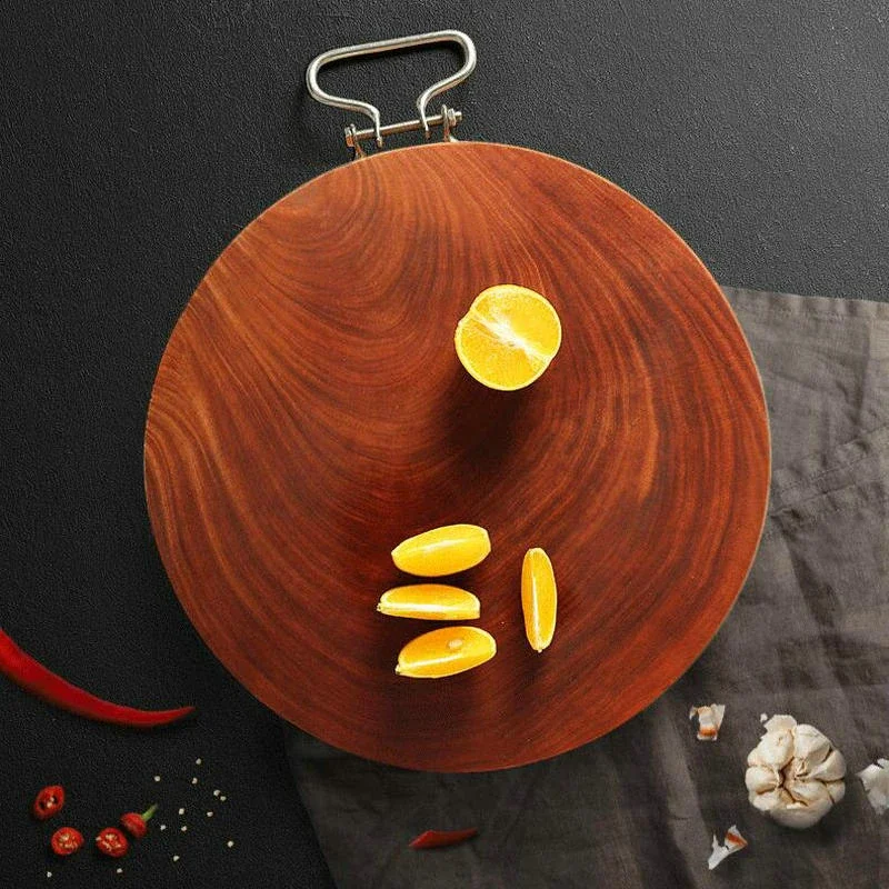 Solid Wood One Piece Ironwood Kitchen Chopping Board Top Grade No Paint Healthy Clam Wood Cutting Board