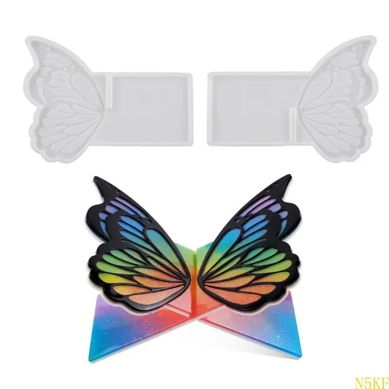 

N5KF Easy to Clean Silicone Butterfly Book Shelf Mold for Beginners Bookrack Mould