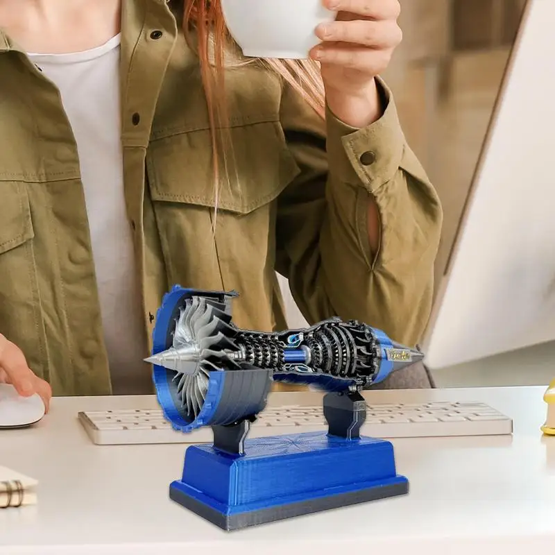 

Airplane Engine Model Simulation Aircraft Engine Working Model Desktop Ornament Collectible Mechanical Science Toy For Home