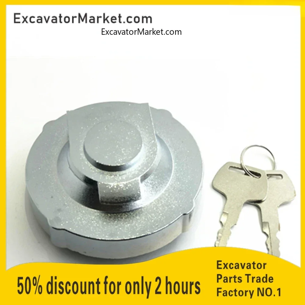 

For Hyundai 57 Daewoo Doosan DH55 60 80-7 Anti-theft diesel tank cap fuel tank lock cap Excavator Accessories For excavator