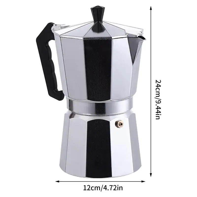 Moka Pot Płyta kempingowa Ręczny ekspres do kawy Espresso Ekspres do kawy Perkolator do kawy Aluminiowe przybory do parzenia Mocha do kawiarni