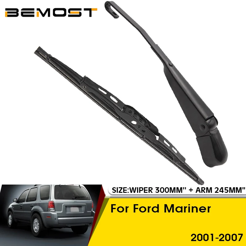 

Автомобильная щетка стеклоочистителя для Ford Mariner 2001-2007, задняя ветровая щетка, Задняя щетка стеклоочистителя 300 мм + рычаг 245 мм, автомобильные аксессуары