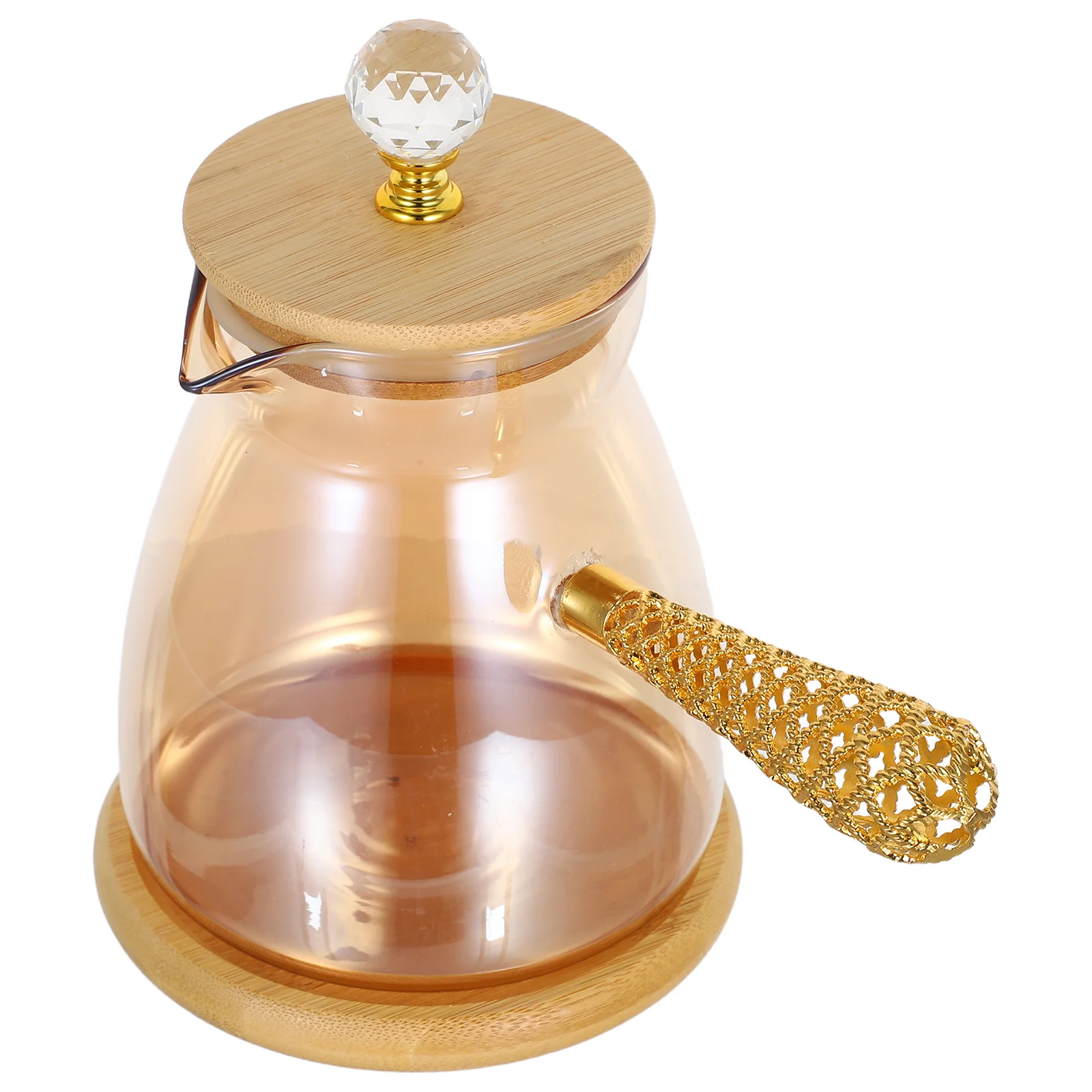 

750Ml Glass Turkish Coffee Pot Cezve Briki Stovetop Arabic Greek Coffee Maker Side Handle Milk Warmer Water Boiler Hot Chocolate