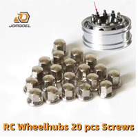 20pcs Screws Metal Wheelhubs 1/14 RC Cars Wheel Rims For Tamiya Lesu Scania Man Actros Volvo Car Parts Rc Truck Trailer