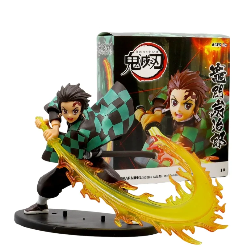 Anime Figure DemonSlayer 3 Types Kamado Tanjirou Animation Peripheral Products Decoration PVC Collection Toy For Kids Gift