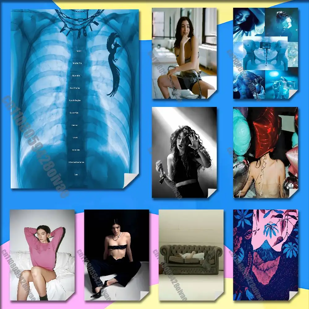 

L-Lorde Pure Heroine Virgin Poster Wall Murals For Home 21x30cm Self-adhesive Decoration Sticker Playbill Cover