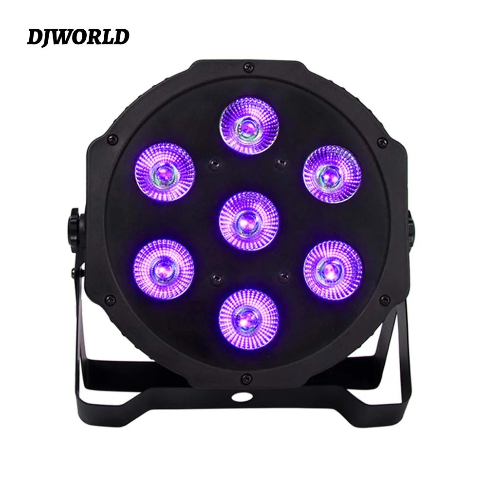 7x12W RGBW 7x18W RGBWA+UV LED Flat Par Light DMX Controller Lighting Professional Effect Light DJ Disco Clubs Party Stage Light