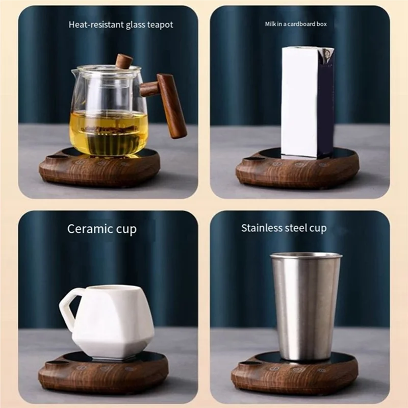 B47B-Smart Coffee Cup Warmer 200W 100° C Heater Coaster 5 Gear Temperature Control Milk Tea Heating Pad