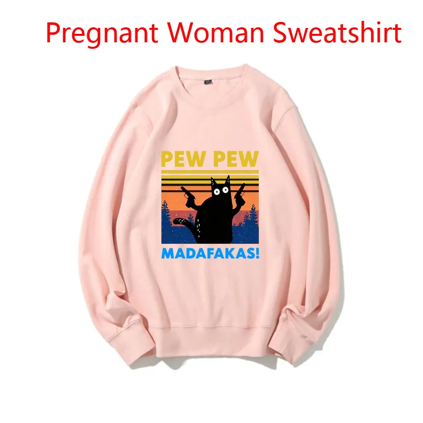 Mode Version coréenne maternité femmes chandails Pew Pew Madafakas drôle imprimé pull femme enceinte sweat printemps
