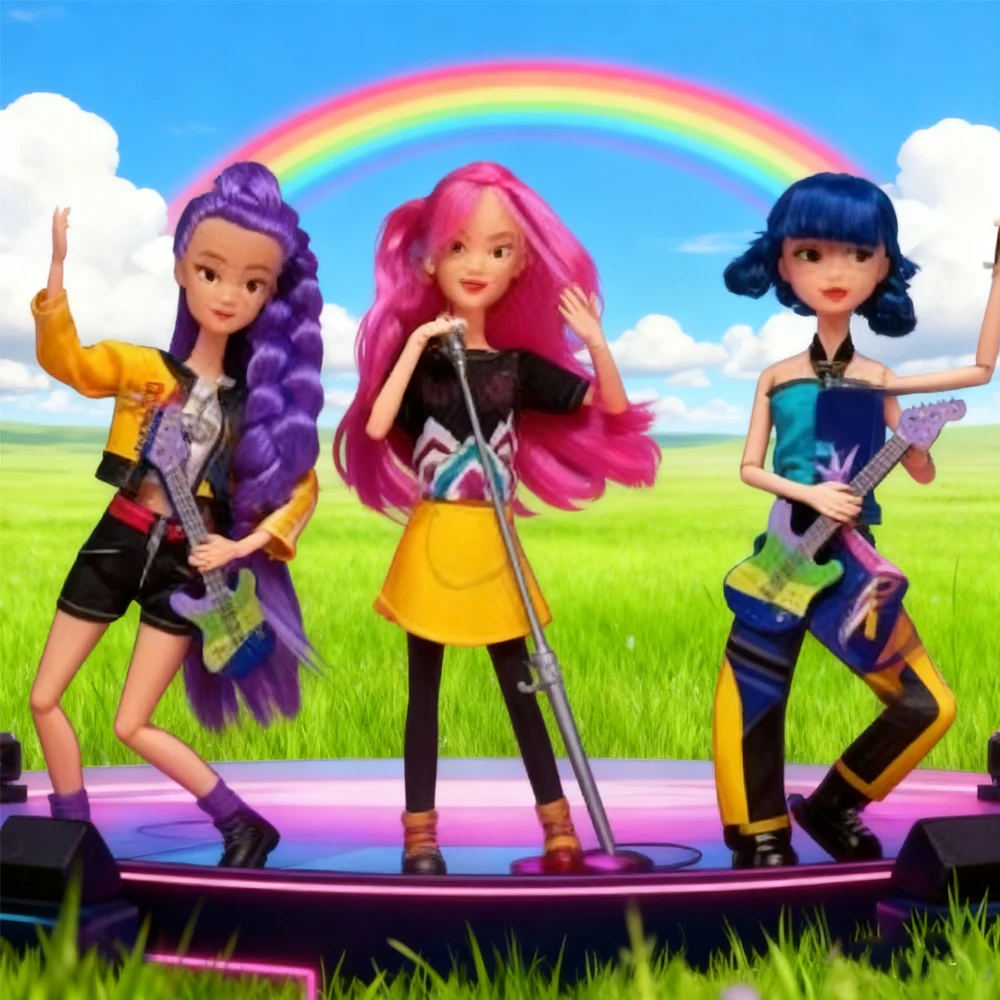 

In Stock Kpop Demon Hunters Anime Figure Action Toy Rumi Mira Zoey Beautiful Princess Baby Girl Doll Cartoon Collect Gift ######