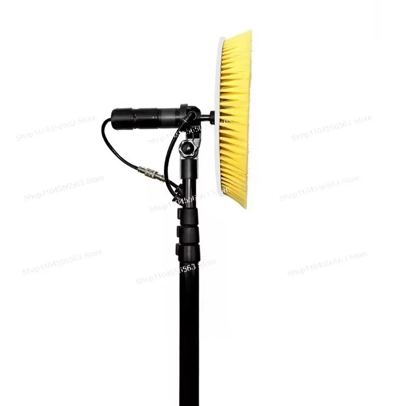 Electric Solar Panel Cleaning Equipment Single Rotating Brush, 24V DC 120-300W Telescopic Pole for PV Cleaning