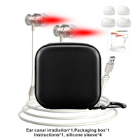 Red Light Therapy USB+Type-C with Silicone Ear Canal Cover Red Light Ear Therapy Device 650NM Infrared Therapy for Ears