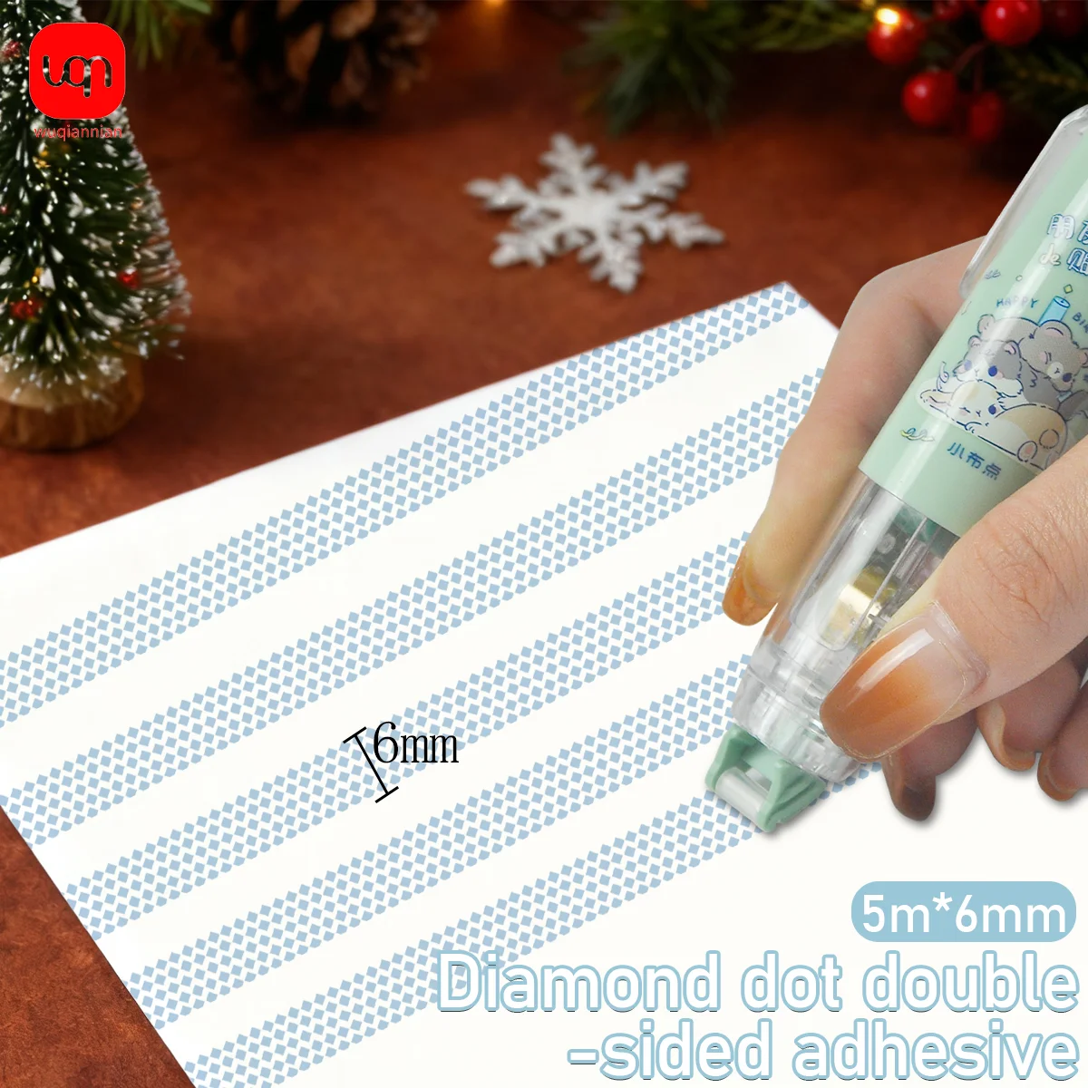 WQM1pc pegamento de puntos Multicolor fuerte adherencia prensa silenciosa dispensación varios para álbumes de recortes, útiles escolares/Navidad