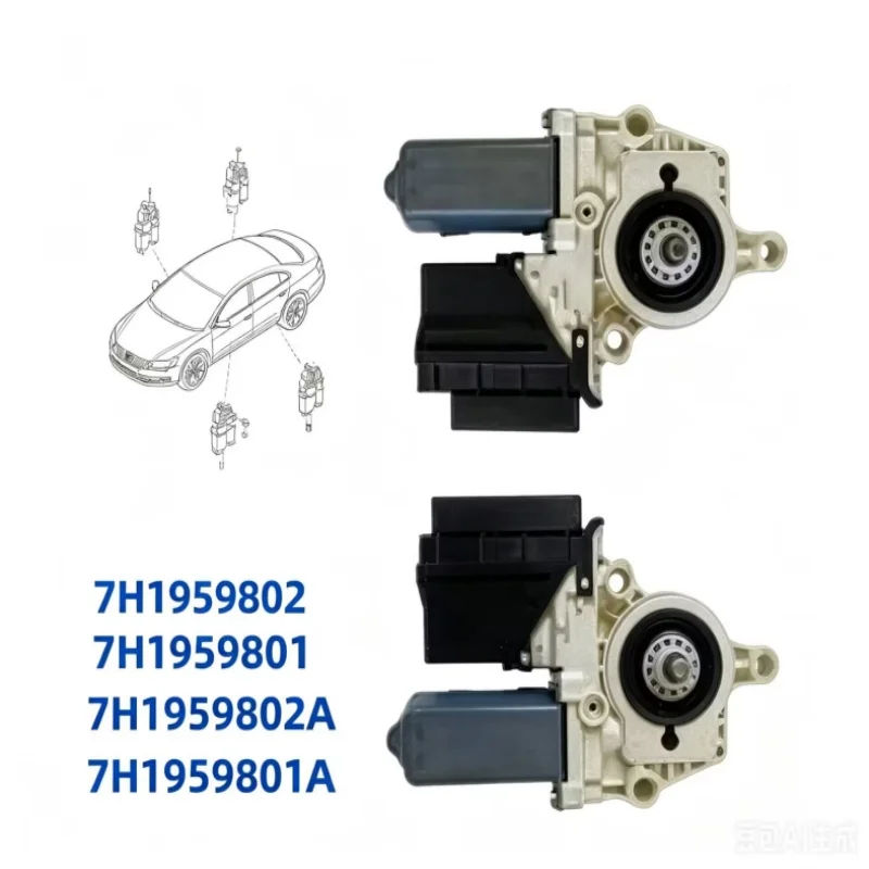 Window Regulator Motor For Volkswagen Transporter T5 Multivan 2003-2015 OE 7H1959801A 7H1959801 7H1959802A 7H1959802 Electric P