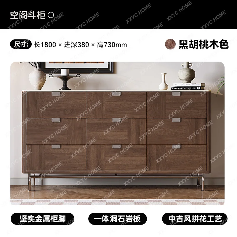 

SLAll solid wood dining side cabinet countertop rock slab 45689 bucket living room against the wall mystery cabinet locker