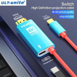 Type C to HDMI Male Cable With PD60W Power Port 4K 30Hz USB C Male to HDMI Cable for Nintendo Switch TV MacBook Huawei Xiaomi