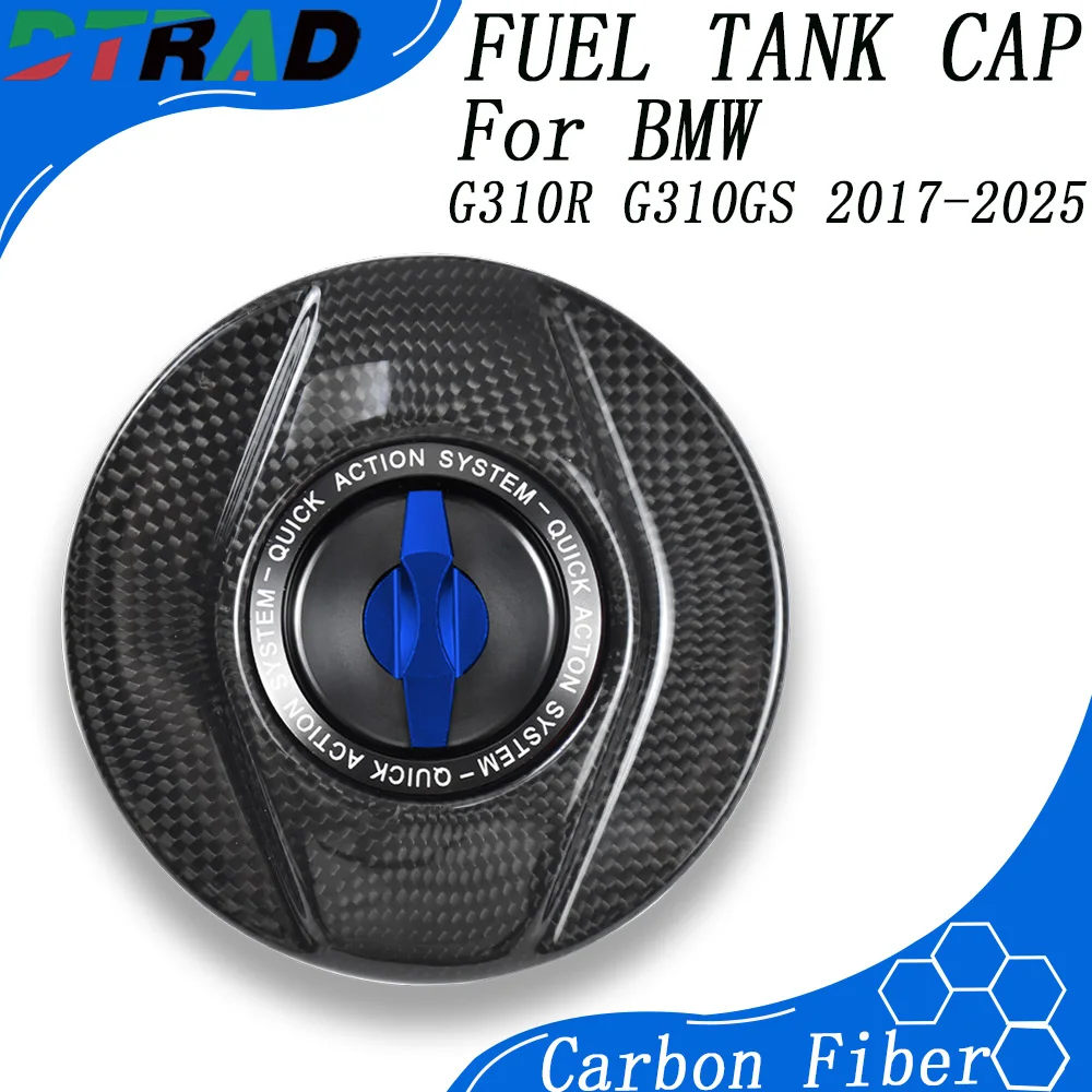 For BMW G310R 2016-2025 G310GS 2017-2025 Carbon Fiber Quick Release Fuel Tank Cap Motorcycle Keyless Gas Petrol Caps Cover