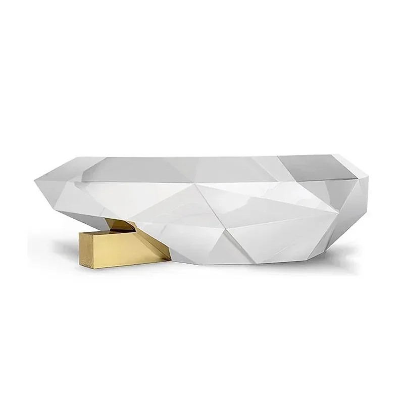 Coffee table designer luxury high-end living room stainless steel mirror coffee table