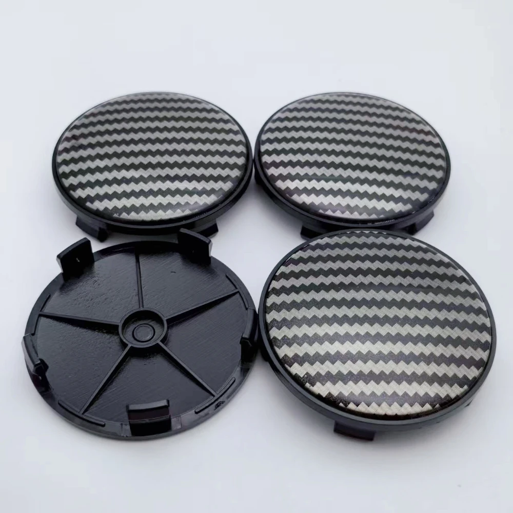 4 قطعة لا شعار شعار الايبوكسي الراتنج ألياف الكربون شارة سيارة عجلة مركز قبعات 68 مللي متر 63 مللي متر عجلات غطاء محور حافة Hubcaps غطاء اكسسوارات