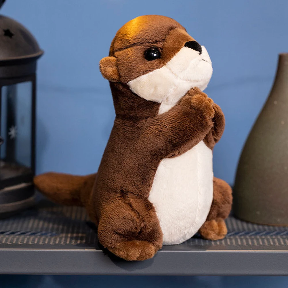 Cute Kids Otter Plush Toy Cute Praying Sea-Otter Stuffed Plush Toy Animal Cartoon Doll Gifts For Boys Girls Bedtime Friend Doll