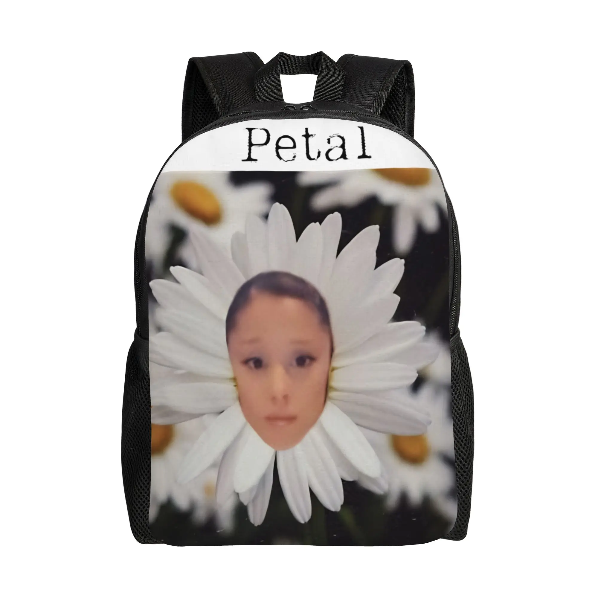 Ariana Grande Petal Album  Backpack Male  Print Backpacks Polyester Fashion School Bags Outdoor Style Colorful Rucksack