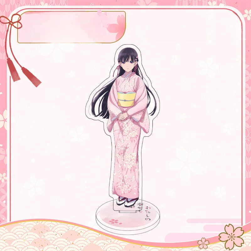 كارتون أنيمي سعادة الزواج حامل أرقام Saimori Miyo Kudō Kiyoka الاكريليك الدائمة نموذج لوحة زخارف مكتب تأثيري هدية