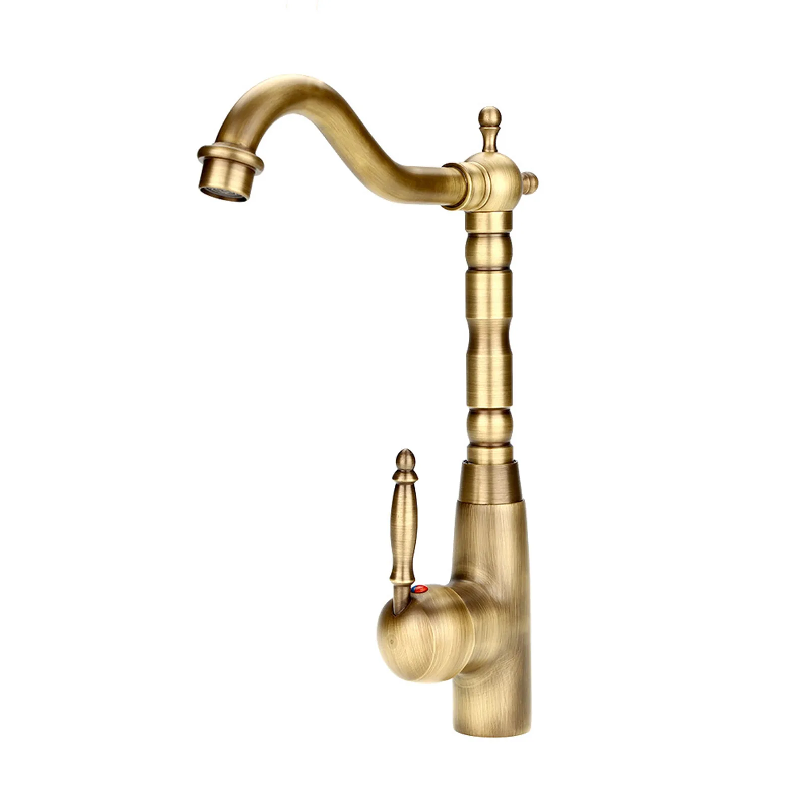 

Antique Retro Style Solid Brass Kitchen Bathroom Basin Sink Faucet Hot & Cold Pipes Mixer Tap
