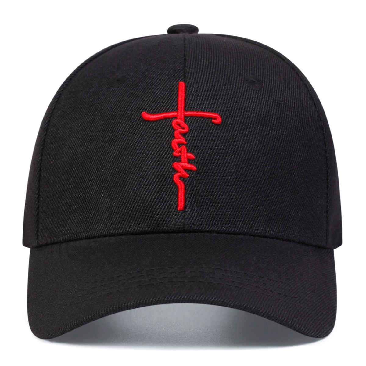 2-teiliges Unisex Baseballkappen-Set mit Kreuz-Stickerei für Frühling und Herbst, Verstellbare Outdoor-Freizeithüte, Dad Hat und Sonnenschutzhut Kombi-Set – Detail 5