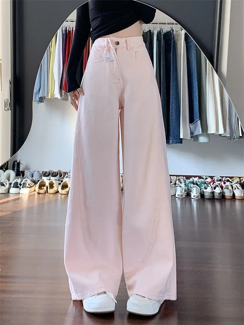 

Широкие джинсы Y2K Dopamine для женщин, свободные брюки с высокой талией в американском стиле