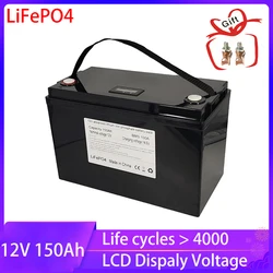 12V 150Ah 170Ah 180Ah LifePo4 Battery 12.8V Rechargeable Battery Pack Lithium Iron Phosphate Lifepo4 Solar Cell tools Tax free