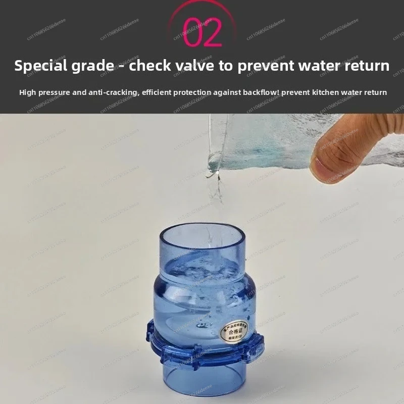 Ybj50PVC One-Way Sewer Check Valve Anti-Odor Backflow Preventer