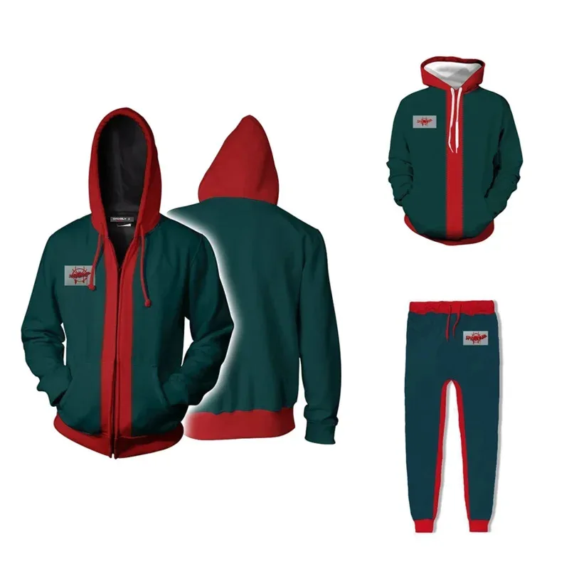 Halloween costume Miles Morales Jacket Cosplay Costumes for Adult Hooded Hoodies Coat Pants Plus Size 3D Sweatshirts