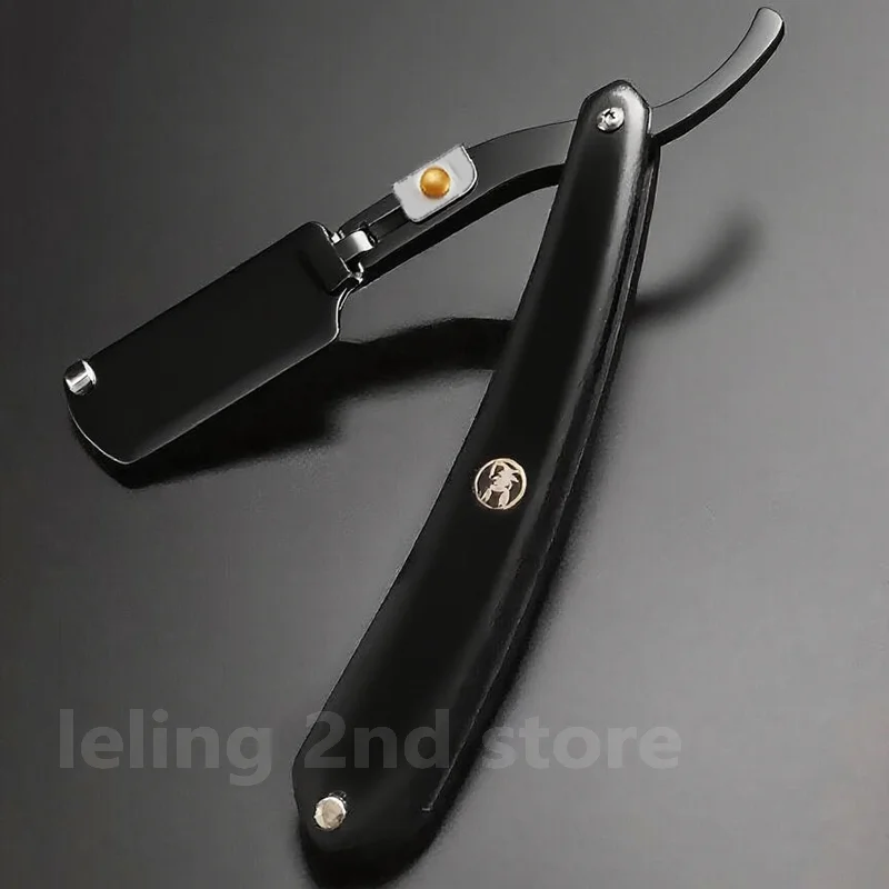 Pisau Cukur Lurus untuk Pria Gagang Kayu Alami Cocok untuk Pisau Cukur Dua Sisi Profesional dan Cukur Rapat Pisau Cukur Barber Grosir