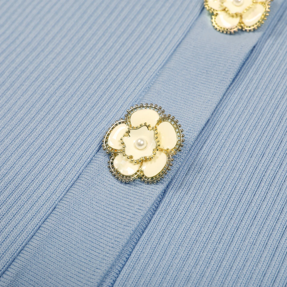 Primavera y otoño nueva moda de alta calidad camisa de punto con botones de flores cuello de manga larga cárdigan de lana para mujer abrigo superior