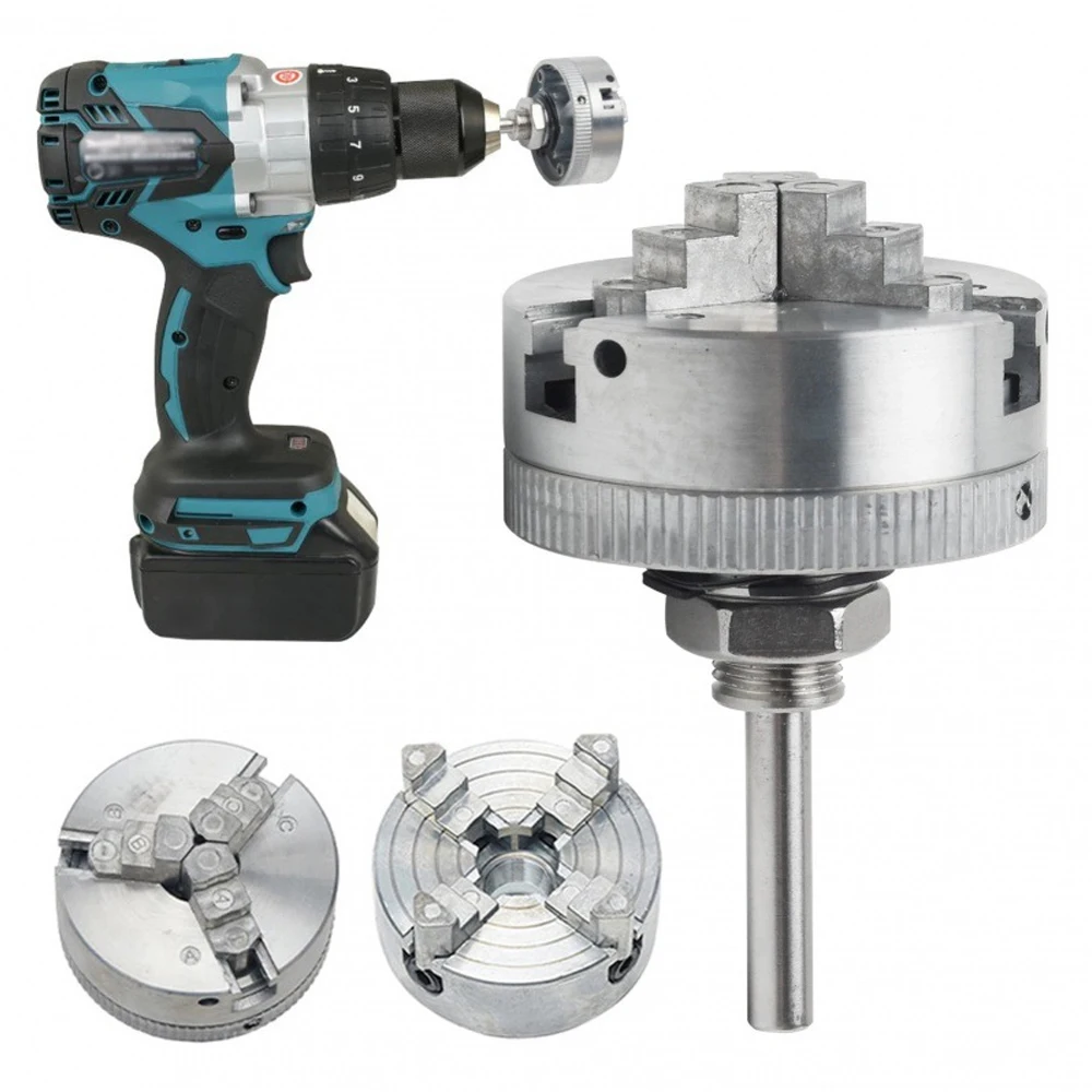 

Zinc Alloy 3-Jaw 4-Jaw Self-Centering Chuck Connecting Rod Mini Metal Lathe Wood Turning Optional Clamp Accessory