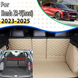 Car Trunk Mat For Honda ZR-V HR-V ZRV ZR V HRV RZ 2023 2024 2025 Leather Rear Trunk Mats Car Interior Decoration Car Accessories