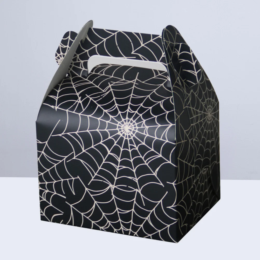 

20pcs Portable Candy Boxes Halloween Treat Paper Bags Spiderweb Halloween Party Favor Boxes for Party Supplies Kids Birthday